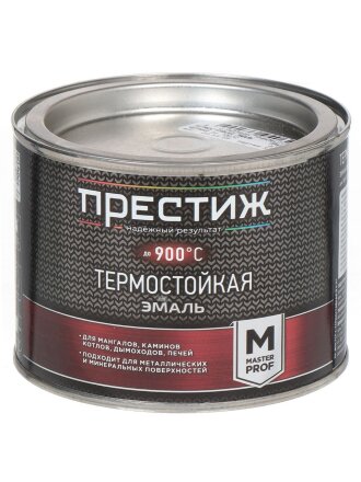 Эмаль Престиж, термостойкая, до 700ºС, матовая, белая, 0.4 кг