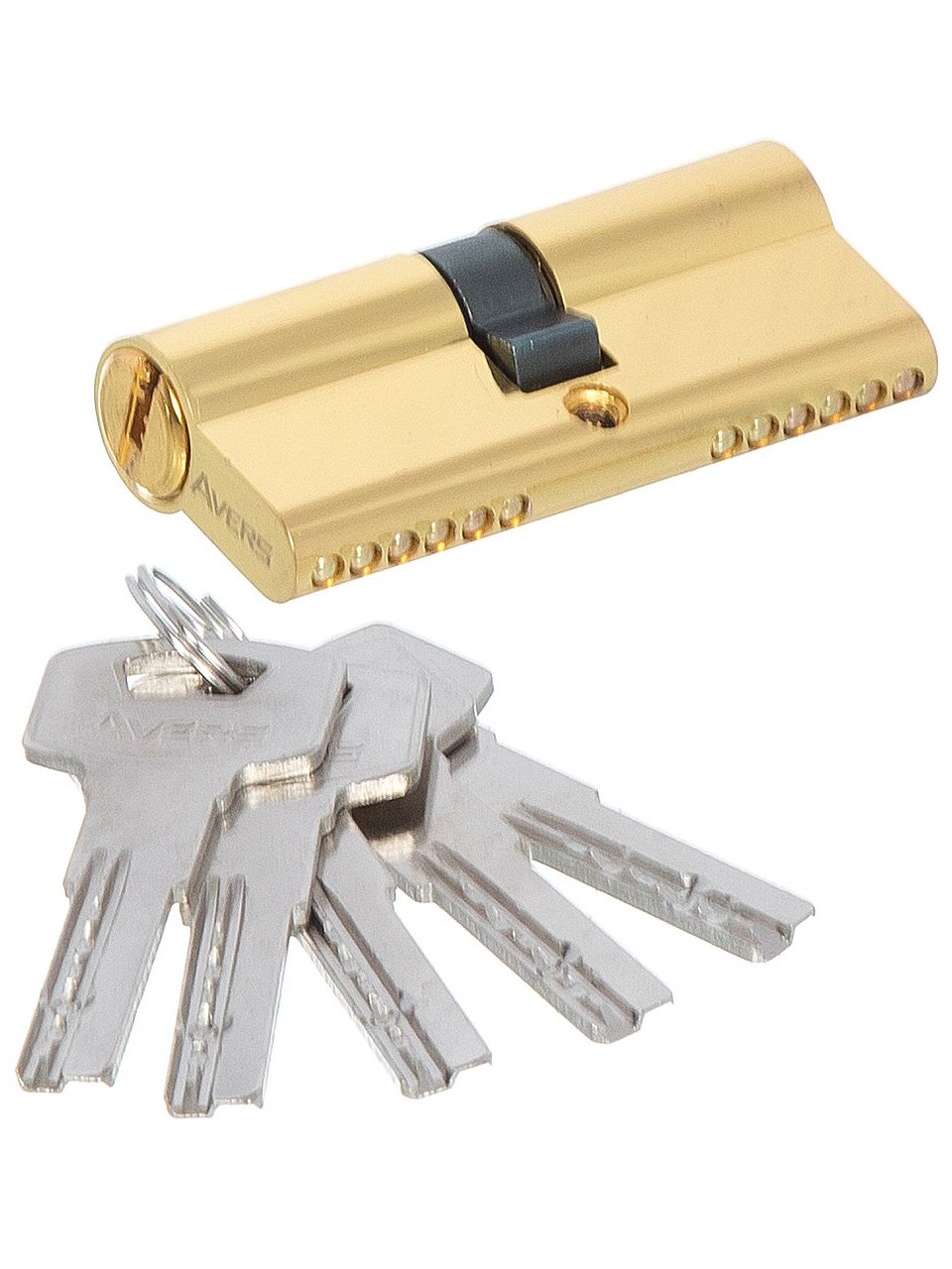 Личинка замка двери Avers, ZM-70-G, 21650, ЦАМ, 70 мм, золото, 35/35