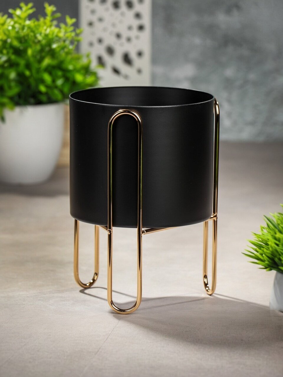 Кашпо металл, 4 л, 12х18х18 см, декоративное, Y6-10448