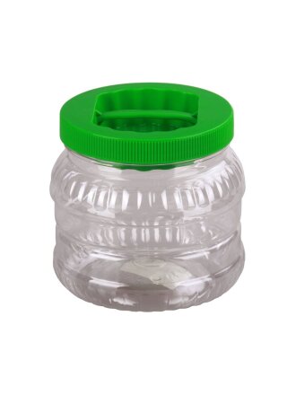 Банка для сыпучих продуктов, пластик, 1 л, 12.4 см, с крышкой, Альтернатива, М468, в ассортименте