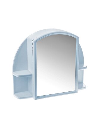 Зеркало-шкаф 42.4х50.8х12.3 см, прямоугольное, светло-голубое, с полочкой, Berossi, Orion 100, АС 11808000