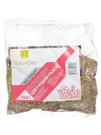 Семена Газон, Настоящий Цветущий, 300 г, пакет, ГазонCity