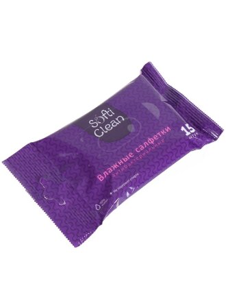 Салфетка влажные Softi Clean, антибактериальная, 15 шт, 38276