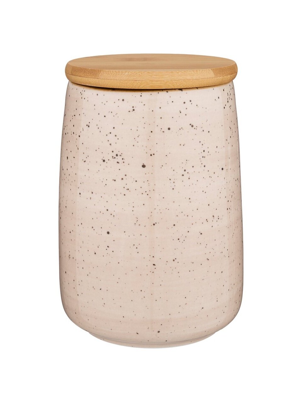 Банка фарфор, 1.24 л, 12х17 см, с крышкой, Bronco, Nature, 263-1103, кремовая