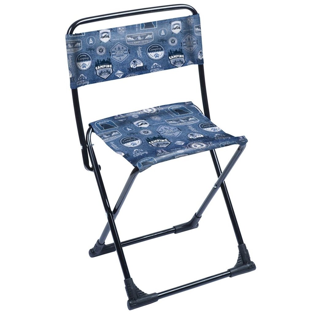 Кресло складное 38х37х65 см, джинс, ткань водоотталкивающая, усиленное, 90 кг, Nika, ПС3/Д
