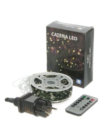 Гирлянда 1000 ламп, 100 м, 1 режим, Роса, теплый белый свет, черная, сетевая, пульт, Y4-9896