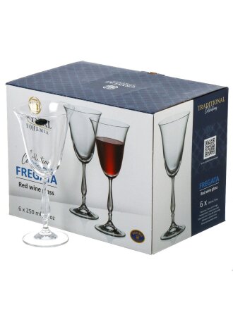 Бокал для вина, 250 мл, стекло, 6 шт, Fregata, 24 744
