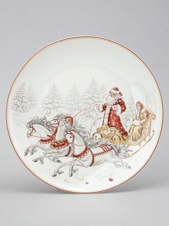 Тарелка закусочная, фарфор, 20.5 см, круглая, Морозко, Lefard, 85-2036
