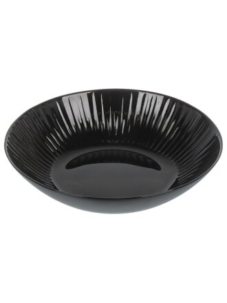Тарелка суповая, стекло, 20 см, круглая, Cottage Black, Luminarc, V2124