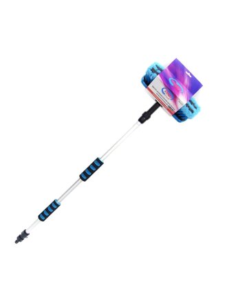 Щетка для мытья авто телескопическая, 100-170 см, с краном для шланга, Autovirazh, AV-2177/AV-2179