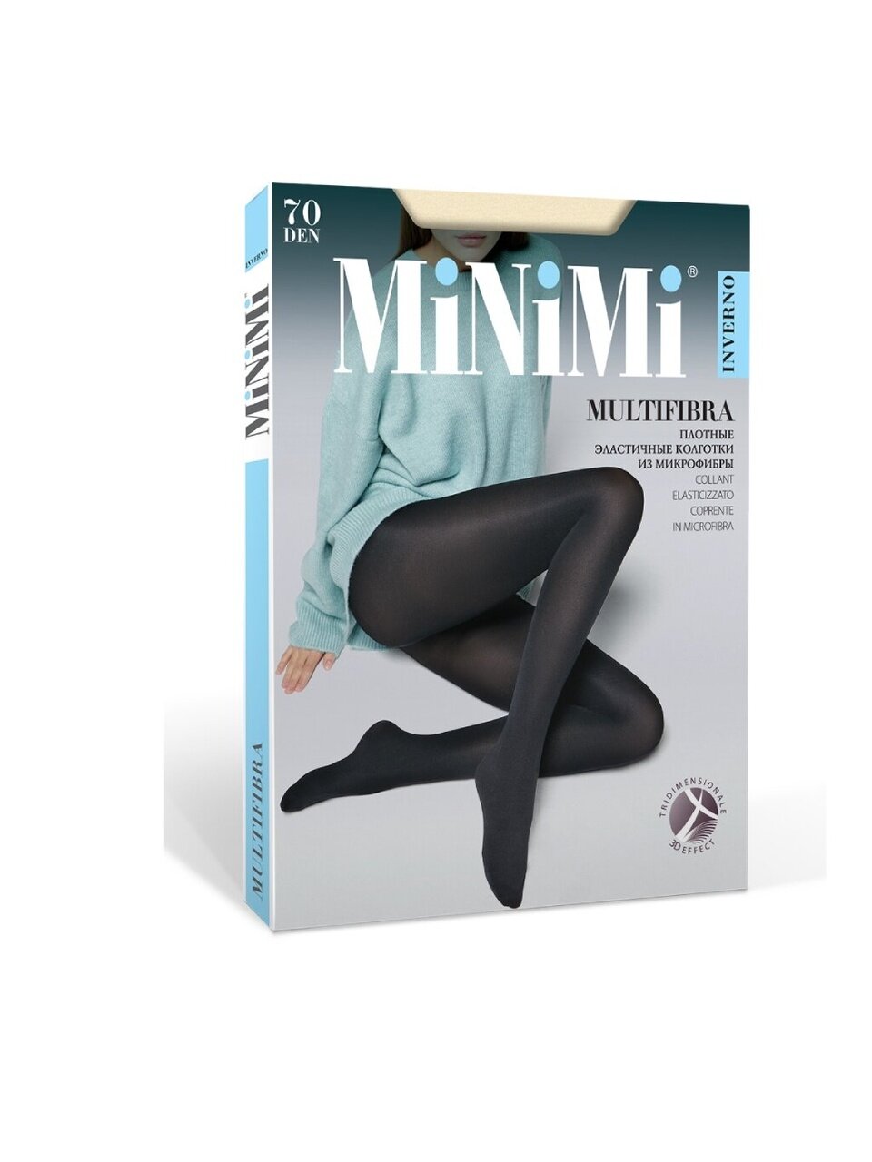 Колготки Minimi, Mini Multifibra, 70 DEN, р. 3, nero/черные