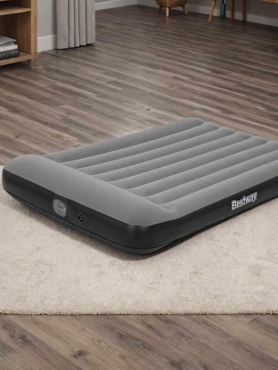 Матрас надувной Bestway, 191х137х30 см, 671BR, насос встроенный, USB 5B, флокированный, 300 кг