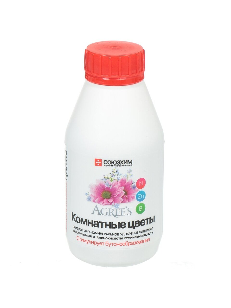 Удобрение Комнатные цветы, органоминеральное, жидкость, 250 мл, Agree's