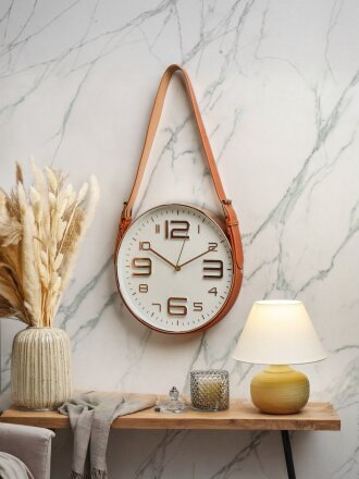 Часы настенные, 33 см, круглые, пластик, стекло, Y6-6089