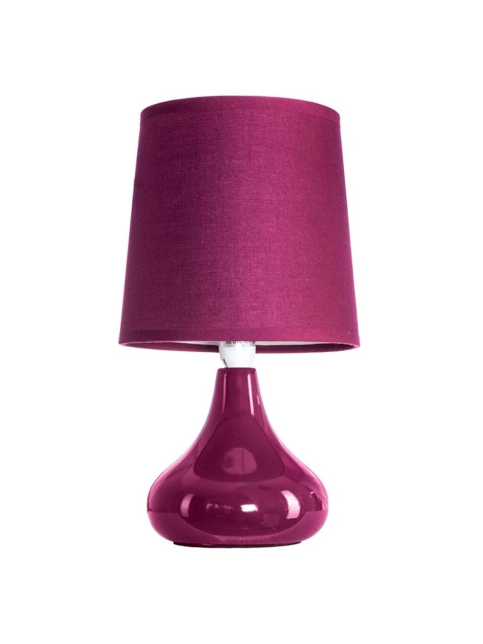 Светильник настольный E14, 40 Вт, бордовый, абажур бордовый, Gerhort, 33756 Purple