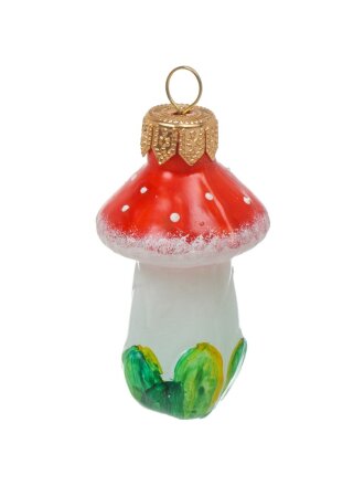 Елочное украшение Evis, Грибочек-07, стекло, с ручной росписью, 16 15 046 07