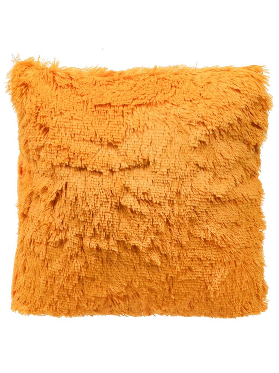 Подушка декоративная 40х40 см, TF 072 Y1v, 100% полиэстер, мех, желтая, Eclair, 29531