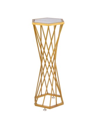 Подставка для цветов Flower Stand, напольная, металл, 30х35х90 см, белый/золото, Y4-7080