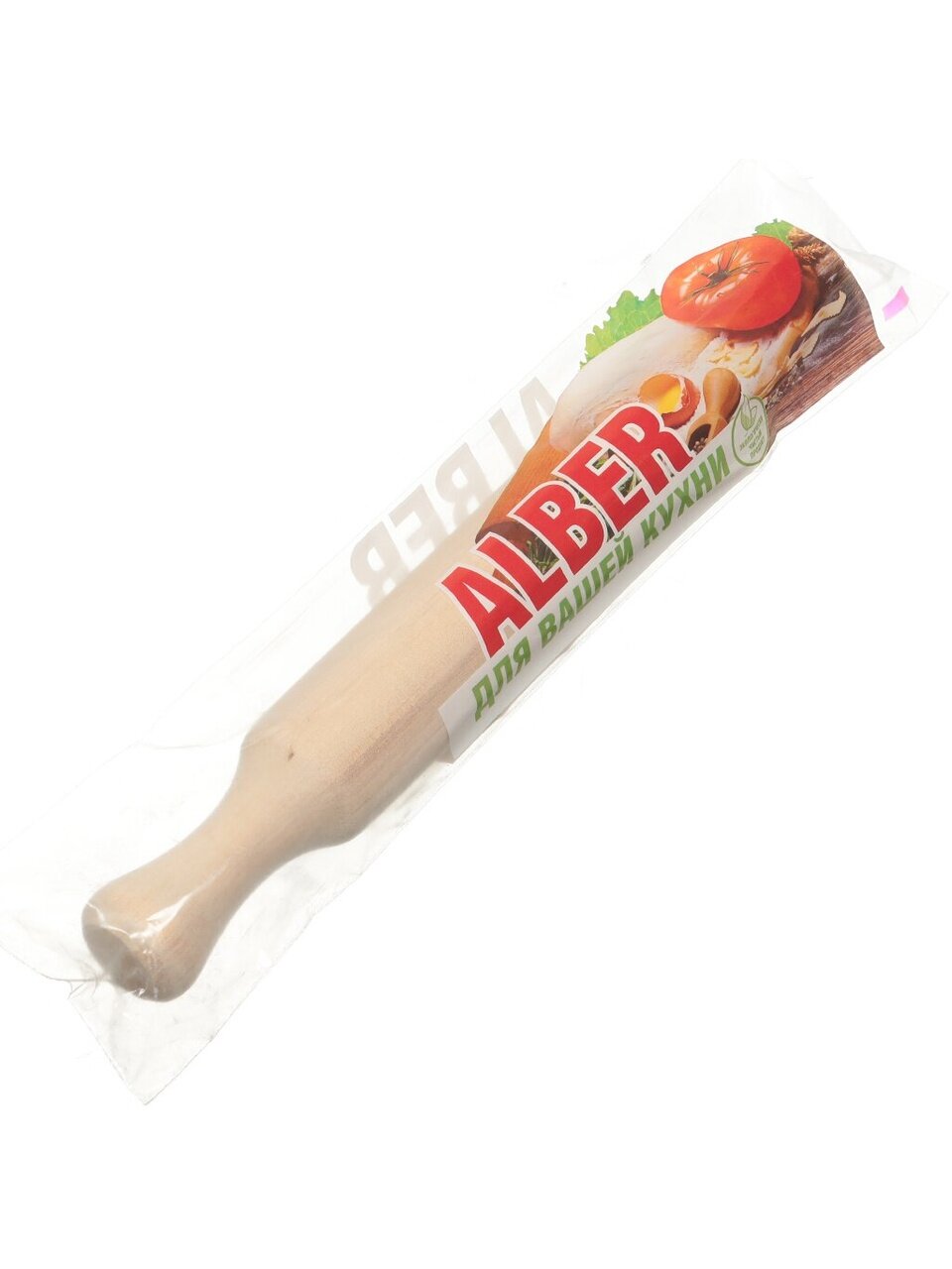 Скалка дерево, 35х4.6 см, береза, 80079