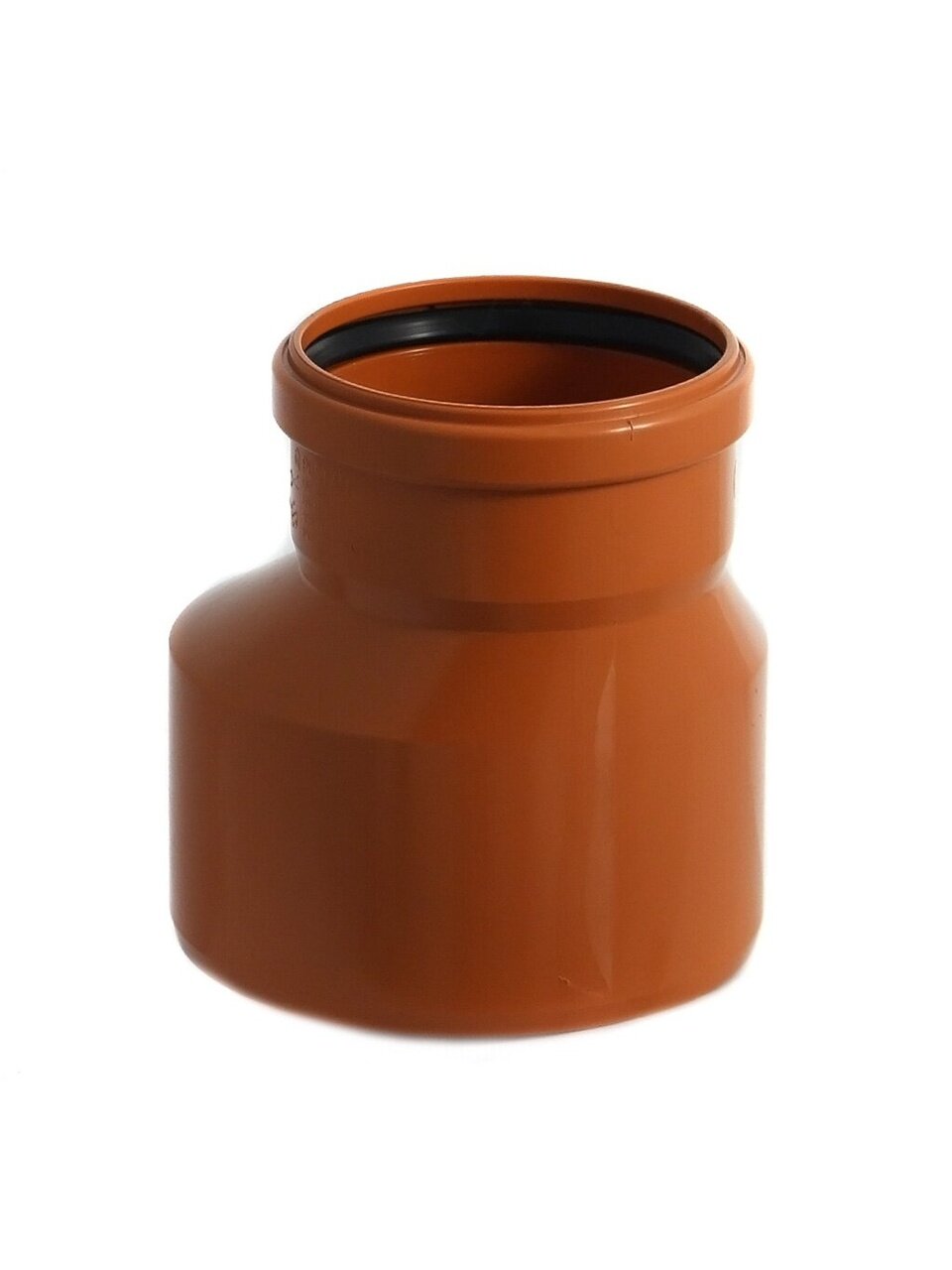 Редукция канализационная эксцентрическая, 160х110 мм, РосТурПласт, наружная, полипропилен, рыжая, 36646