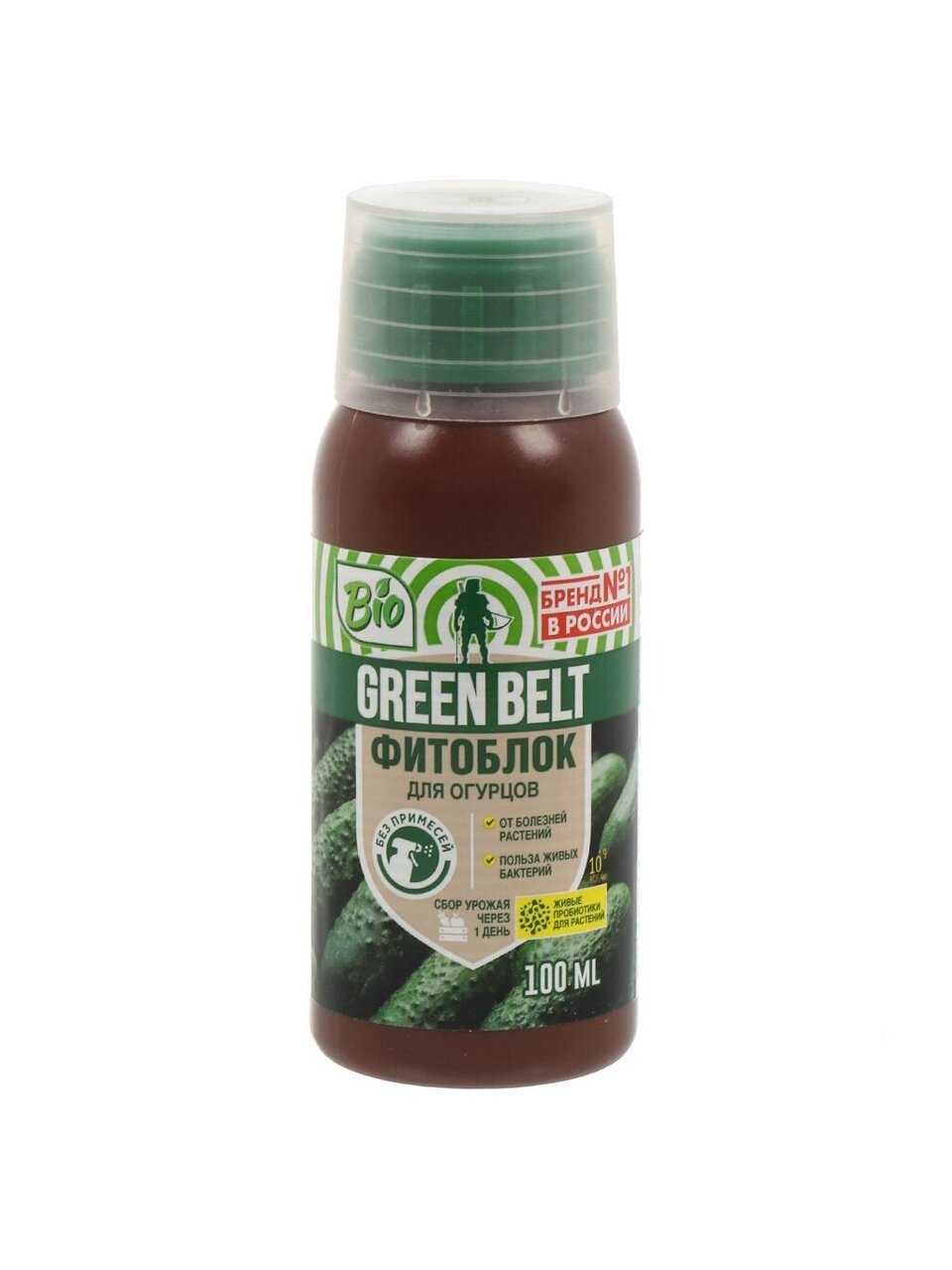 Фунгицид Фитоблок, для огурцов, 100 мл, биофунгицид, флакон, Green Belt