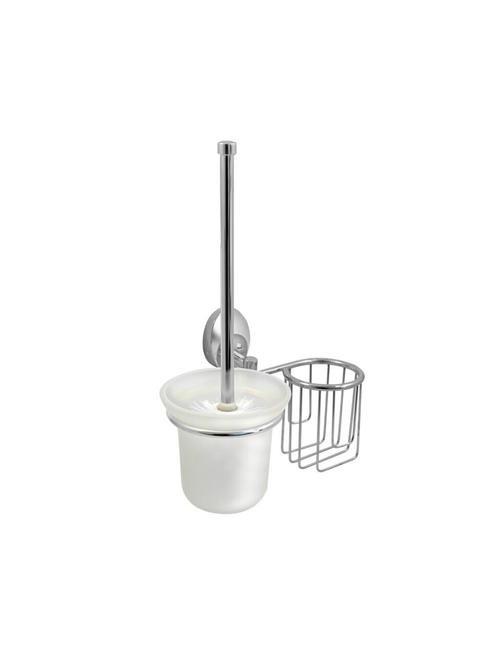 Ерш для туалета Solinne, Modern, подвесной, с корзинкой, металл, пластик, стекло, хром, 2522.013