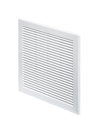 Решетка вентиляционная пластик, 200х200 мм, с сеткой, Viento, 2020TRU