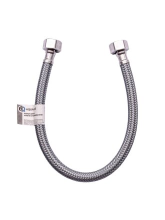 Подводка для воды 1/2"х0.2 м, г-г, сталь, полиамид, AquaLine