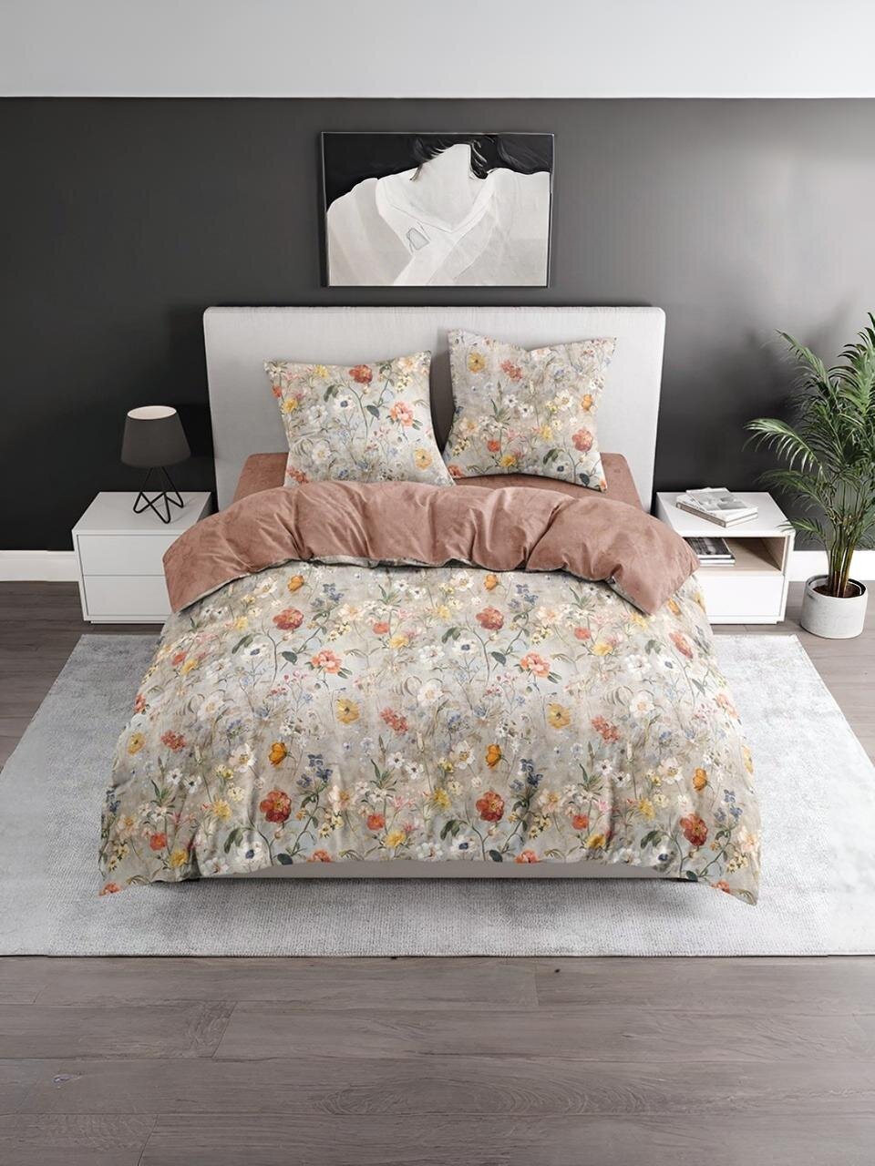 Постельное белье евро, простыня 215х240 см, 2 наволочки 70х70 см, 220 х 215 см, Bravo, поплин, Нарана