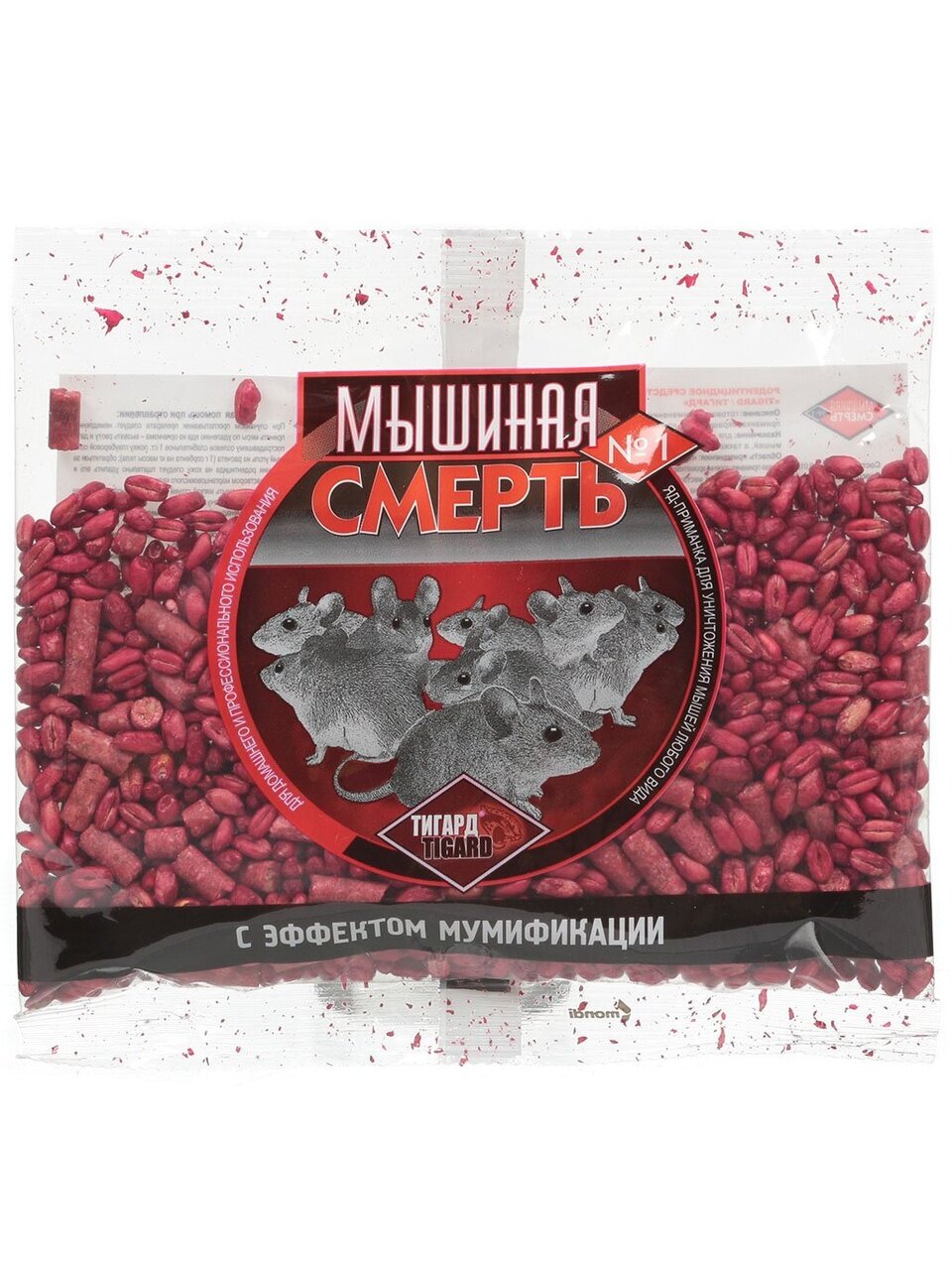 Родентицид Мышиная смерть, от грызунов, зерно, 100 г