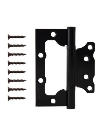 Петля накладная для деревянных дверей, Apecs, 100х75х2.5 мм, B2-Steel-BLM, 30751, черный матовая