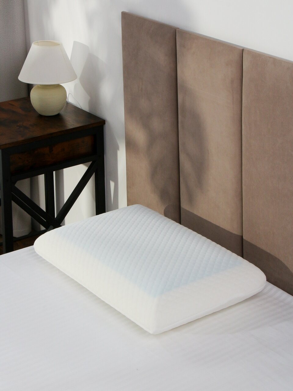 Подушка ортопедическая, 40х60х12, чехол хлопок, с эффектом памяти, средняя, Silvano, A220006