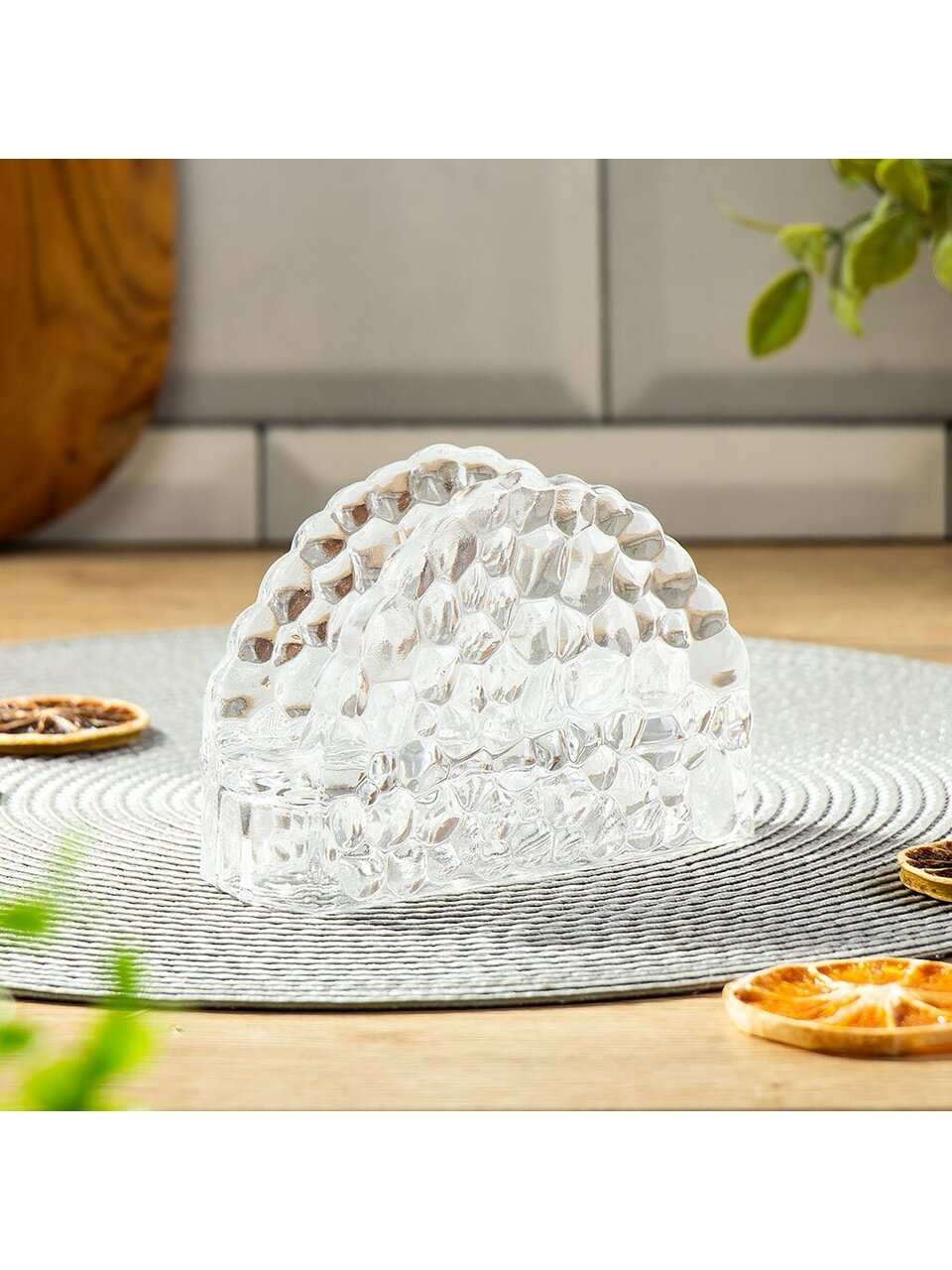 Салфетница стекло, 12.5х4.5х8.5 см, Y6-10044