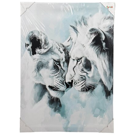 Картина холст, 50х70 см, Львиное единство, kt57-15206