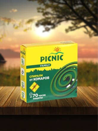 Репеллент от комаров, спираль, Picnic, Family, 10 шт