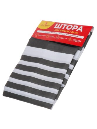 Штора для ванн 180х180 см, полиэстер, Gota Rocio, Geometry Stripe, 16203