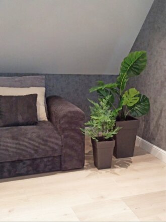 Кашпо пластик, 14 л, 30х30х44 см, универсальное, графит, Idea, Тубус, М 3179