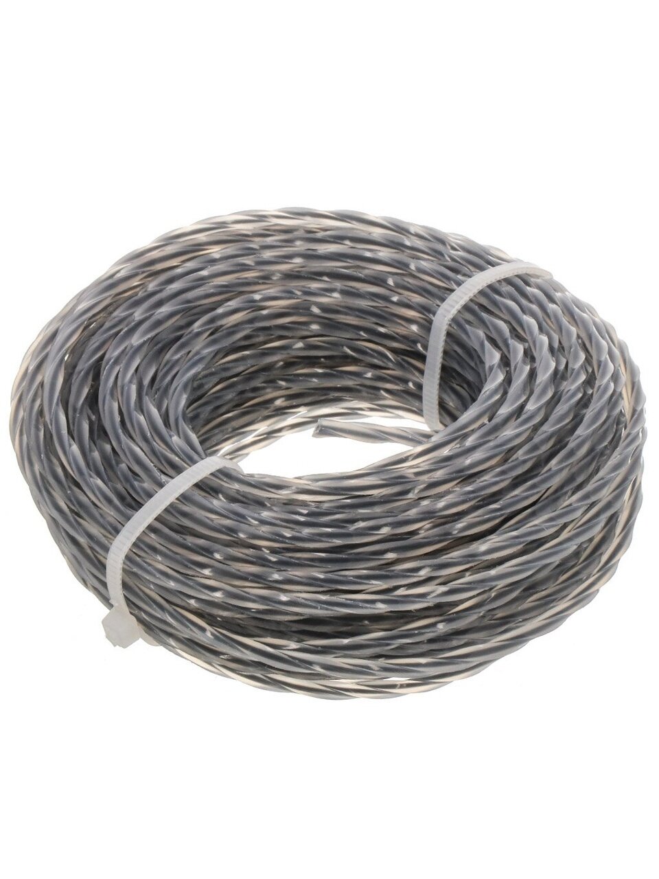 Леска для триммера 2 мм, 15 м, квадрат, Bartex, скрученная, двухцветная