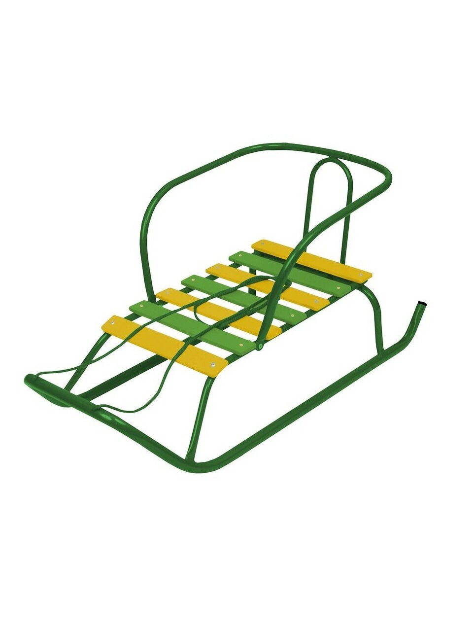 Санки Ветерок, В1/З2, спинка, поводок, зеленые, Nika