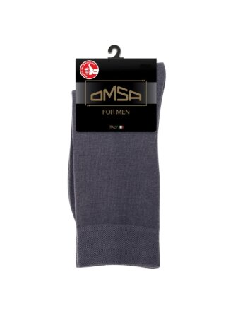 Носки для мужчин, хлопок, Omsa, Classic, темно-серые, р. 39-41, 204