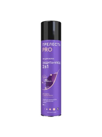 Лак для волос Прелесть Professional, Защита, мегафиксация, 300 мл