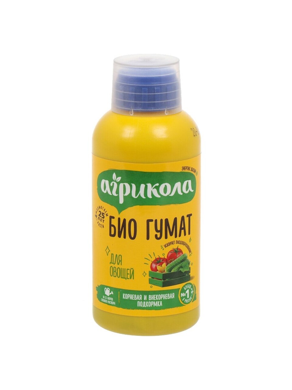 Удобрение Гуматы, для овощей, флакон, 250 мл, Агрикола