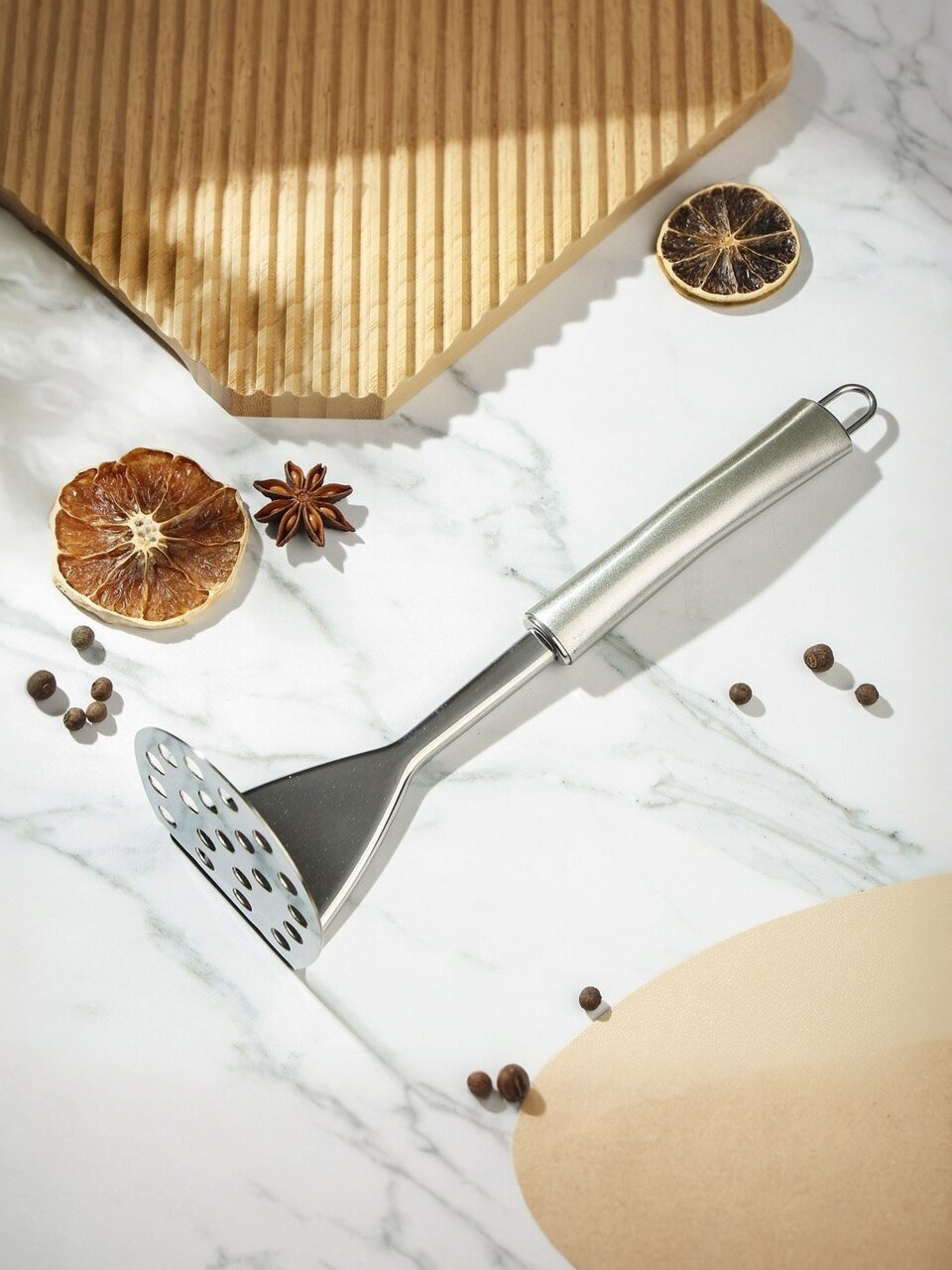 Картофелемялка нержавеющая сталь, навеска, Daniks, Сlassic, WFCF-0040-5