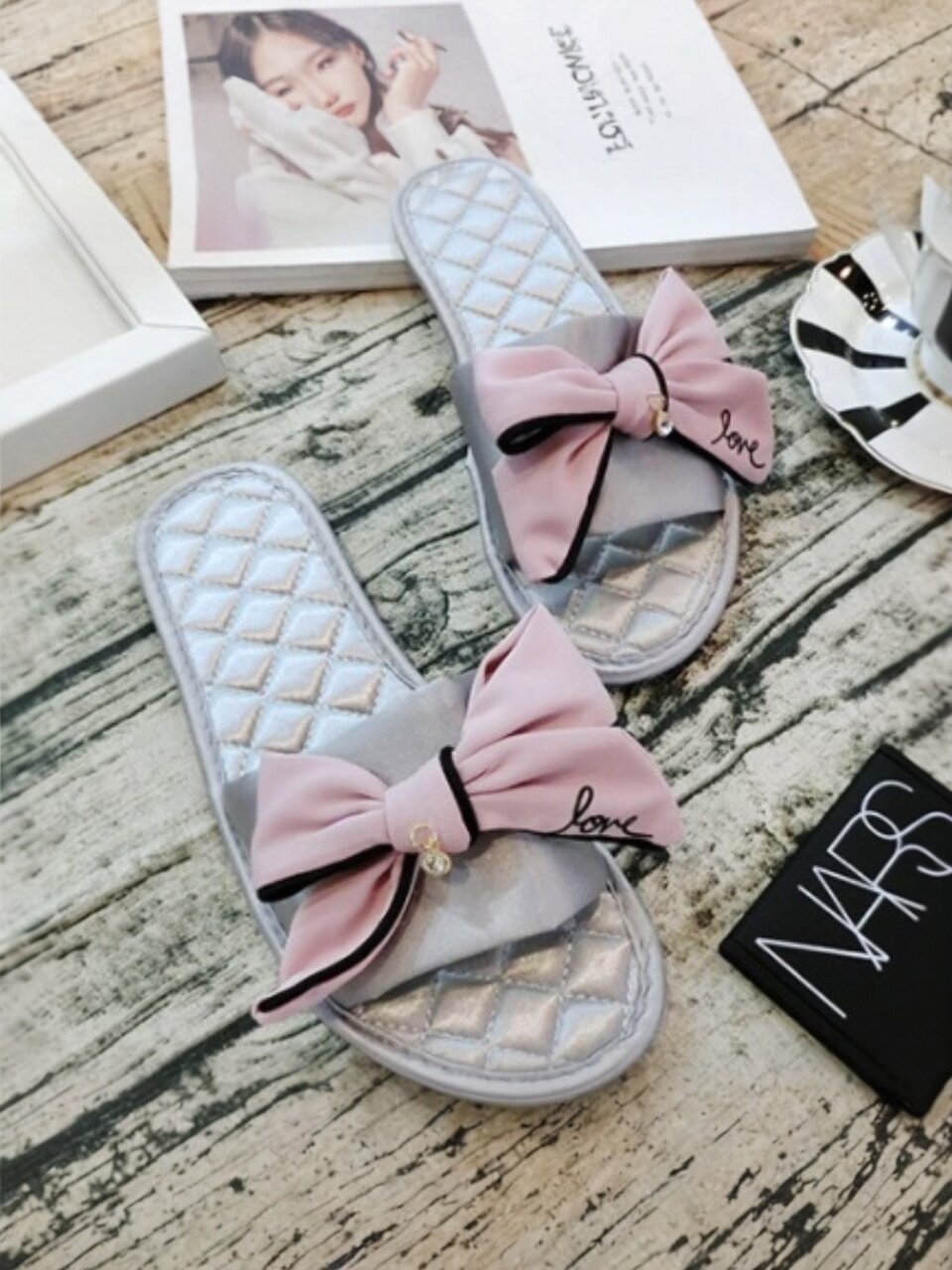 Тапки для женщин, серые, р. 38-39, Love