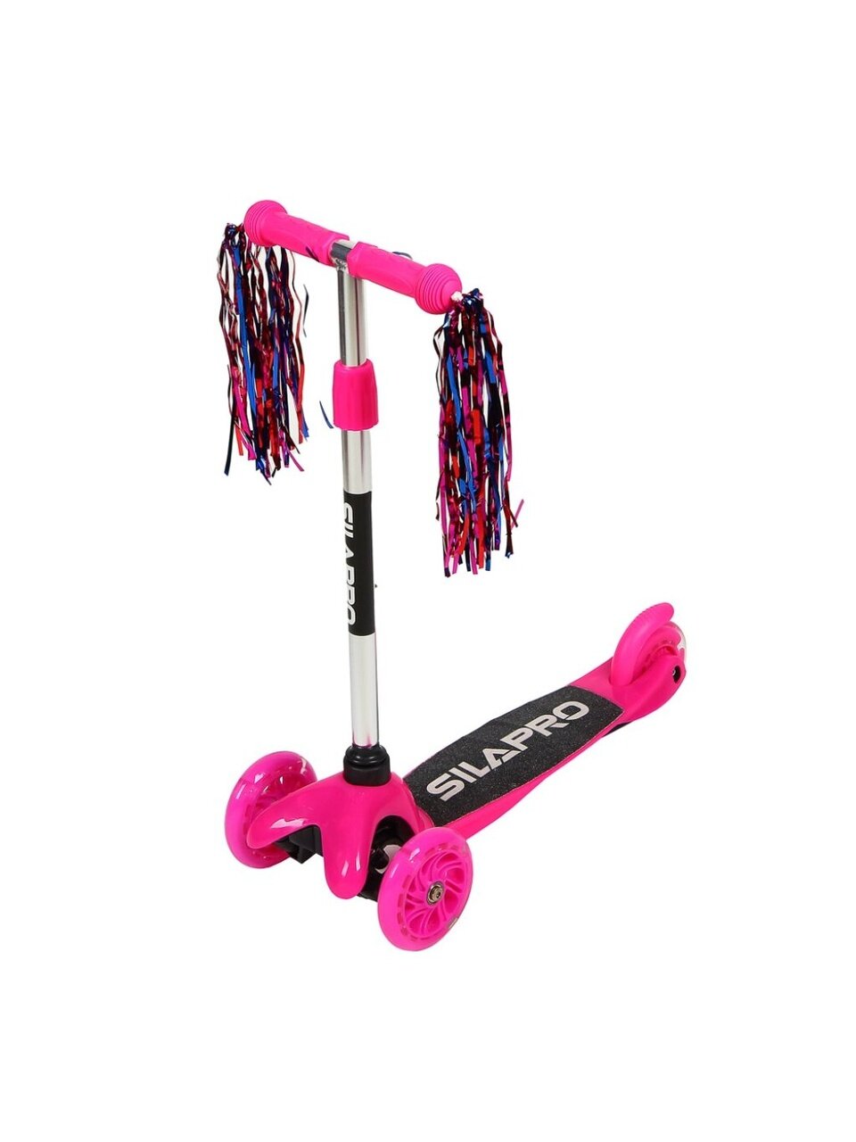 Самокат трехколесный, детский, повороты влево-вправо, 70 кг, ПВХ, алюминий, в ассортименте, SilaPro, 131-064