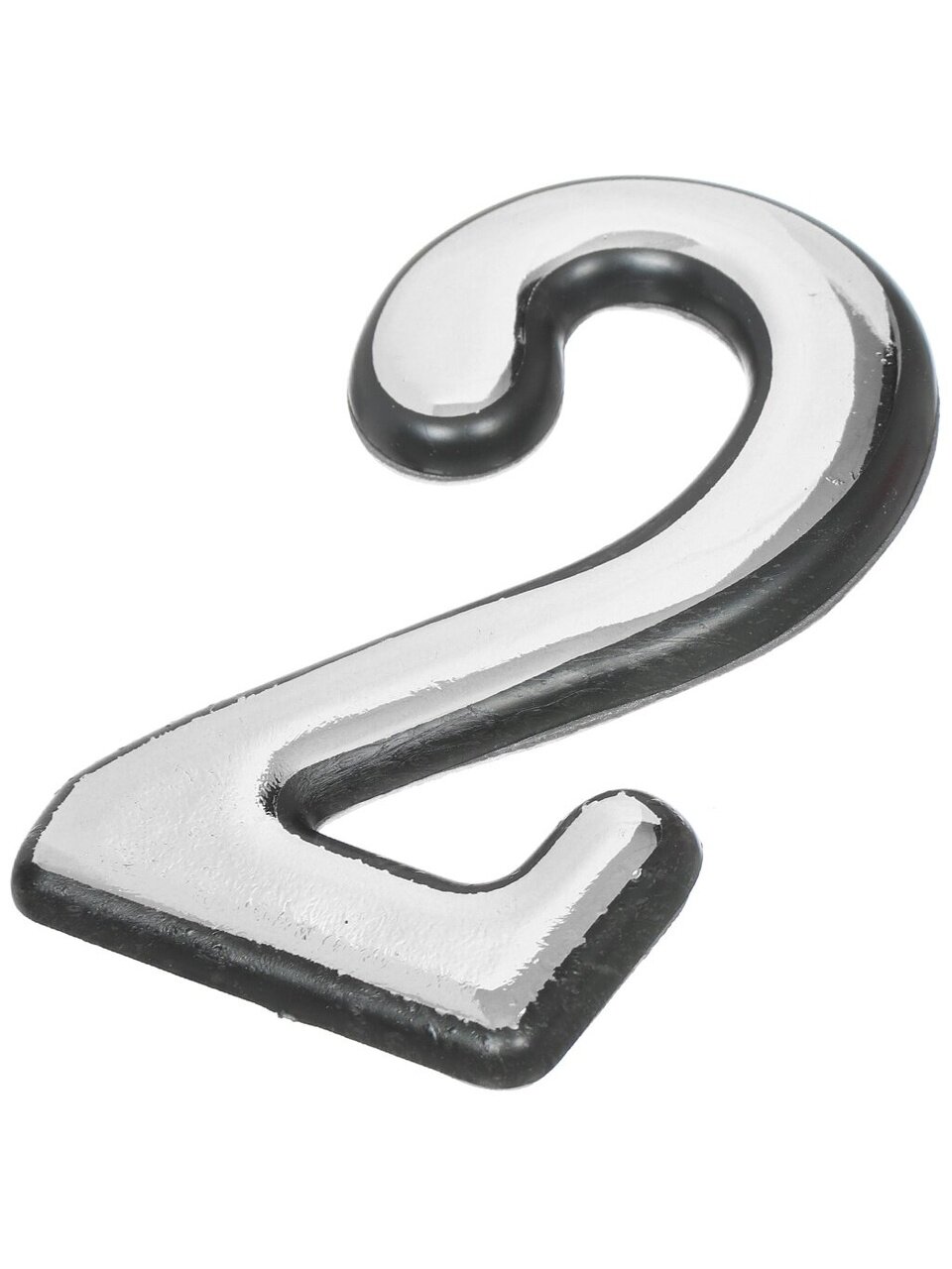 Цифра на дверь 2, Аллюр, пластик, хром, 6970