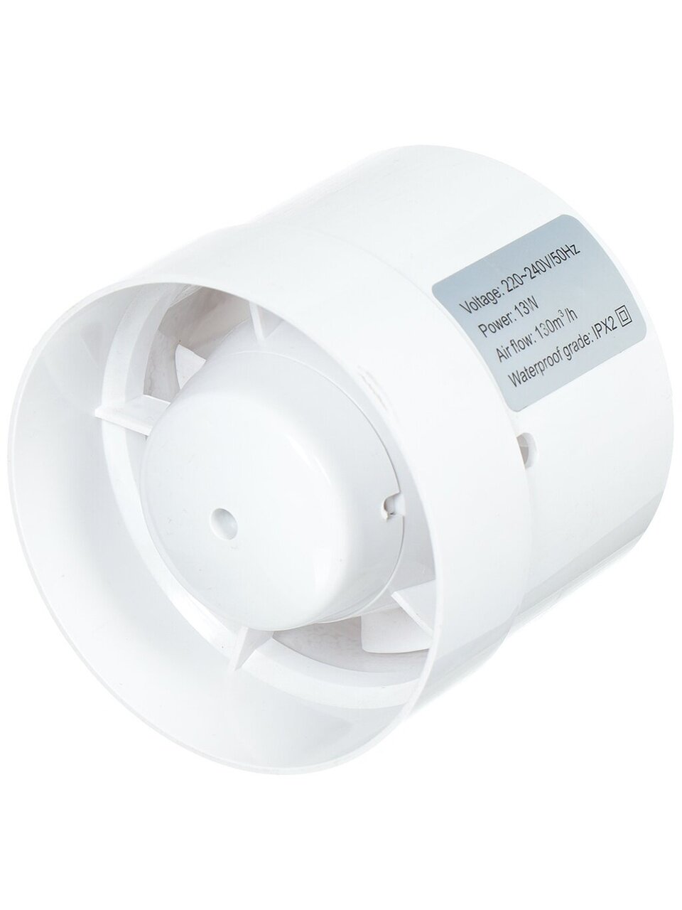 Вентилятор вытяжной канальный, Event, установочный диаметр 100 мм, 13 Вт, 130 м³/ч, ВК100