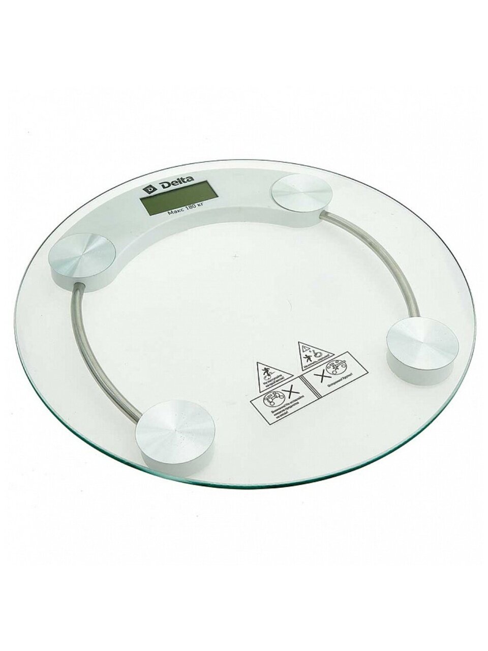 Весы напольные электронные, Delta, D-9300 Прозрачные, стекло, до 180 кг, 33 см, LCD-дисплей, прозрачные