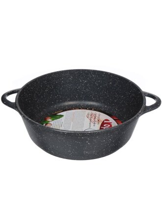 Жаровня алюминий, 28 см, 4 л, антипригарное покрытие, Горница, Гранит, ж7028аг