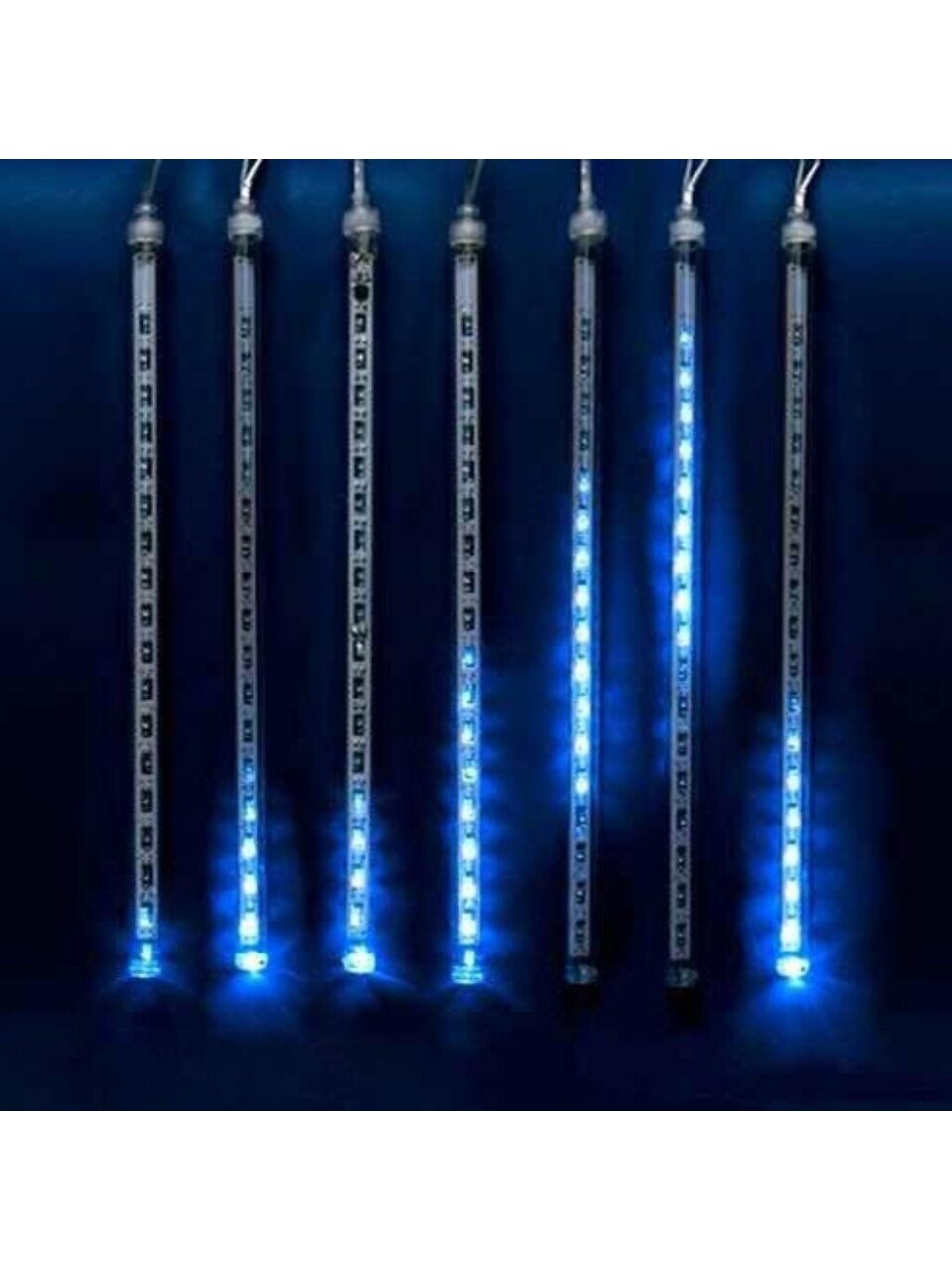 Гирлянда 240 ламп, 2х0.5 м, 1 режим, Занавес, Uniel, свет синий, прозрачная, на улице/в помещении, сетевая, LED, 11123
